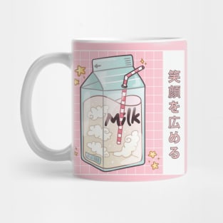 Funny Retro 90s Japanese Kawaii Strawberry Milk Shake Carton Mug